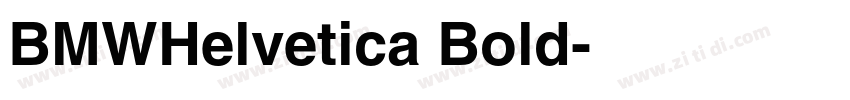 BMWHelvetica Bold字体转换
